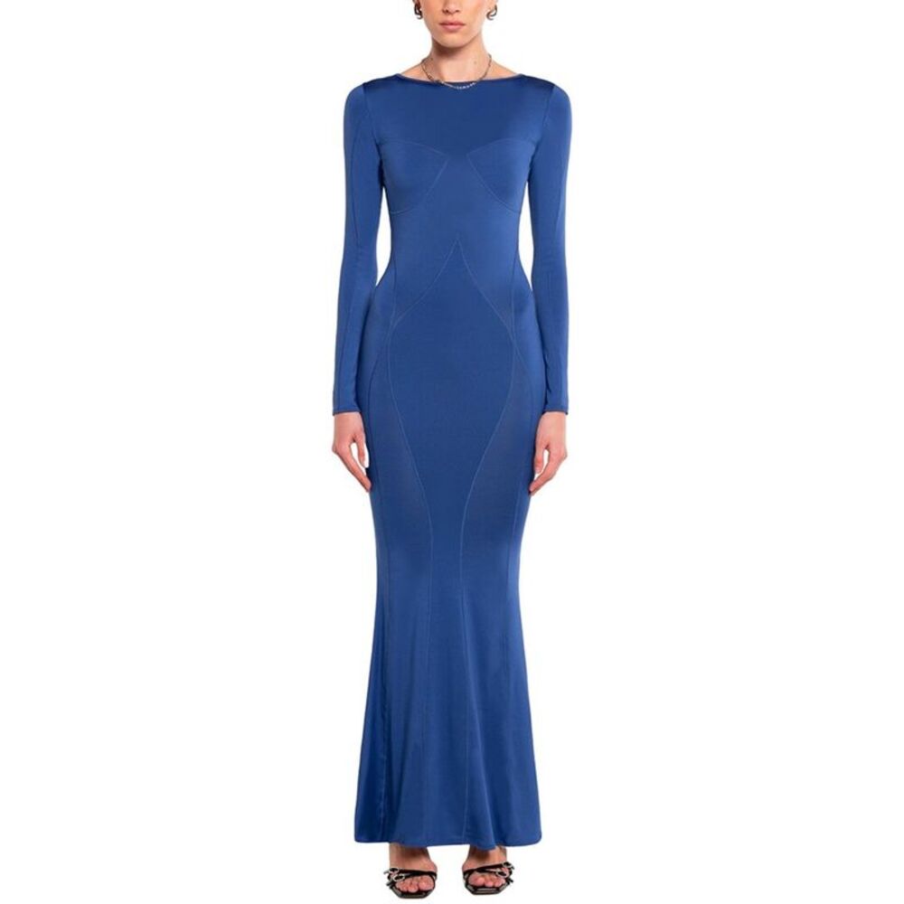Ow Womens  Sierra Covered Maxi Dress, Blue